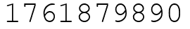 Число 1761879890.