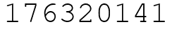 Число 176320141.
