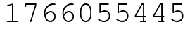 Число 1766055445.