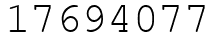 Число 17694077.