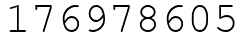 Число 176978605.