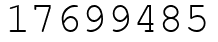 Число 17699485.