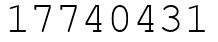 Число 17740431.