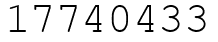Число 17740433.