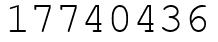 Число 17740436.