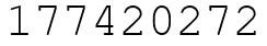 Число 177420272.