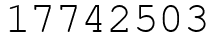Число 17742503.