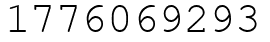 Число 1776069293.