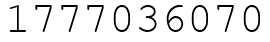 Число 1777036070.