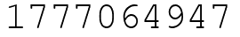 Число 1777064947.