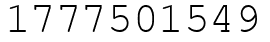 Число 1777501549.
