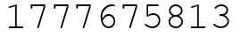 Число 1777675813.