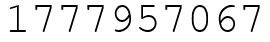Число 1777957067.