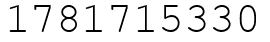 Число 1781715330.
