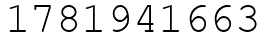 Число 1781941663.