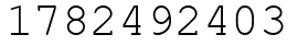 Число 1782492403.