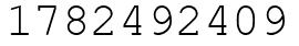 Число 1782492409.