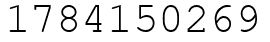 Число 1784150269.