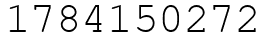 Число 1784150272.