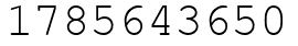 Число 1785643650.