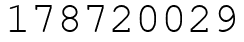 Число 178720029.