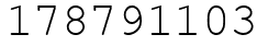 Число 178791103.