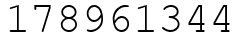 Число 178961344.