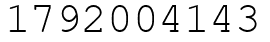 Число 1792004143.