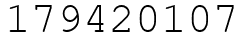 Число 179420107.