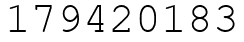 Число 179420183.