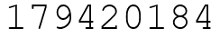 Число 179420184.