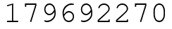 Число 179692270.