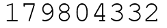 Число 179804332.
