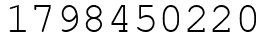 Число 1798450220.
