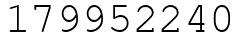 Число 179952240.