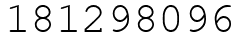 Число 181298096.