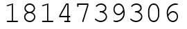 Число 1814739306.