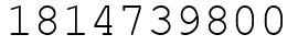 Число 1814739800.