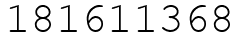 Число 181611368.