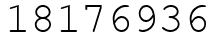 Число 18176936.