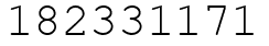 Число 182331171.