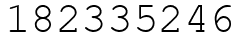 Число 182335246.