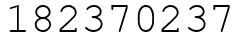 Число 182370237.