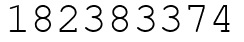 Число 182383374.
