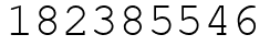 Число 182385546.