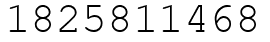 Число 1825811468.