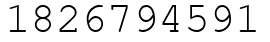 Число 1826794591.