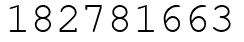 Число 182781663.