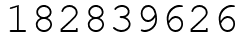 Число 182839626.