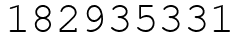 Число 182935331.